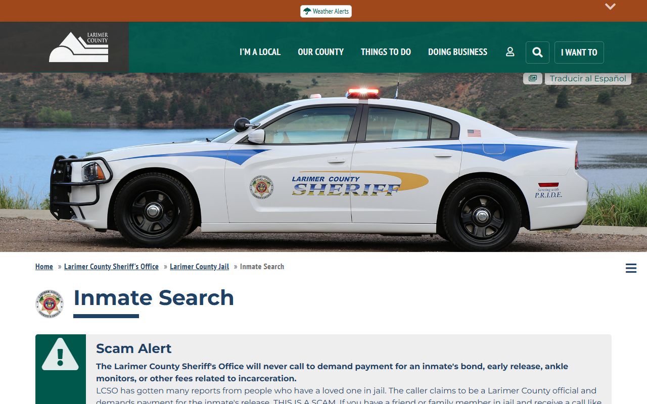 Larimer County inmate search database for Colorado busted mugshots